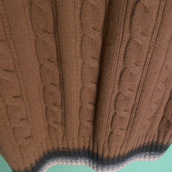 BANANA REPUBLIC MEN’s CHUNKY  YARN ZIPPED TAN CARDIGAN Sweater Lrg COZY - Picture 6 of 10